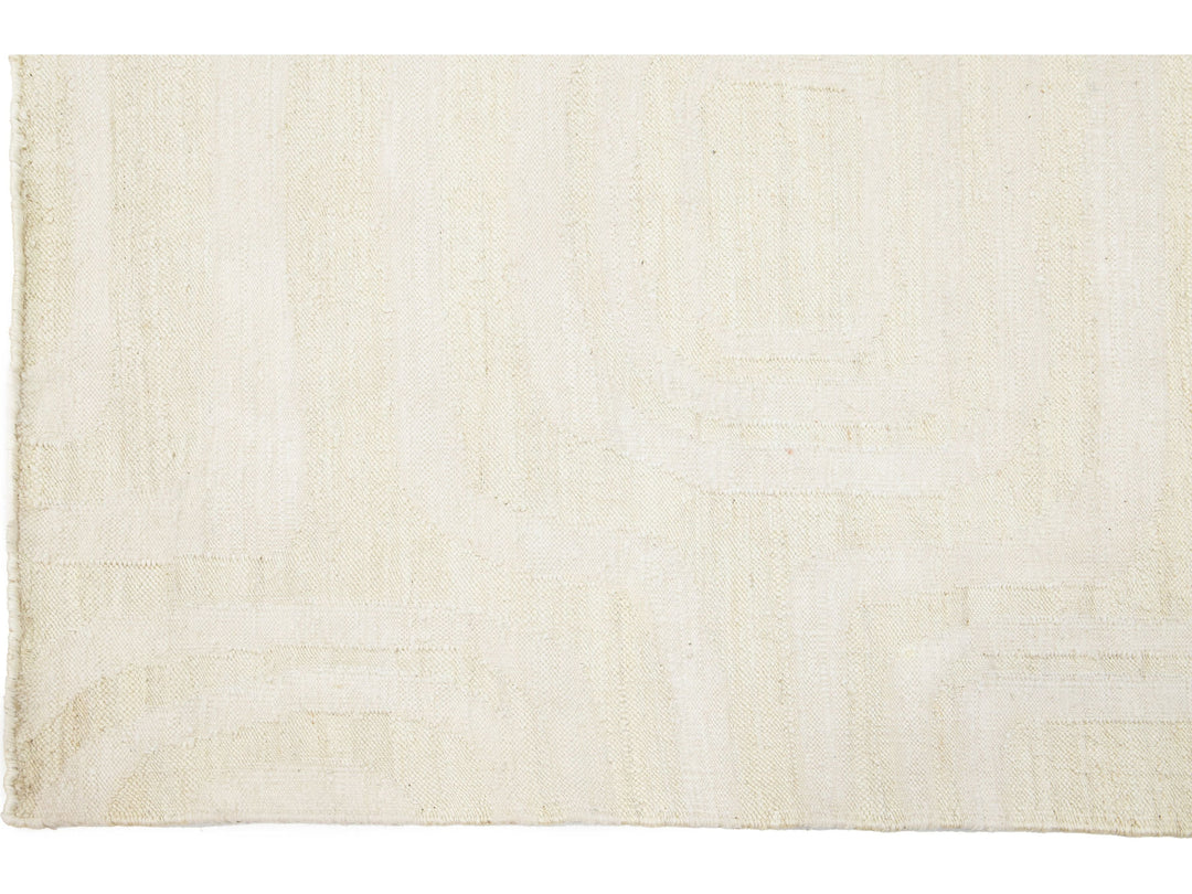 Modern Dhurrie Natural Jute Rug 5 X 8