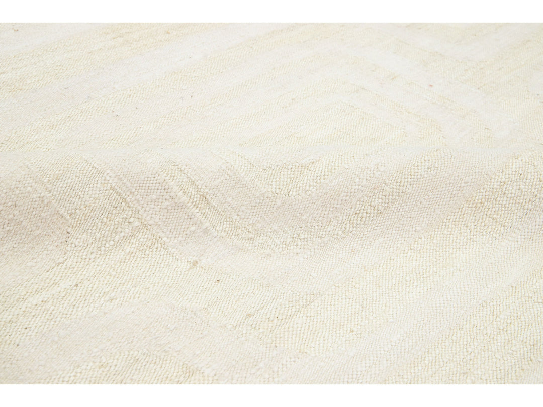Modern Dhurrie Natural Jute Rug 5 X 8