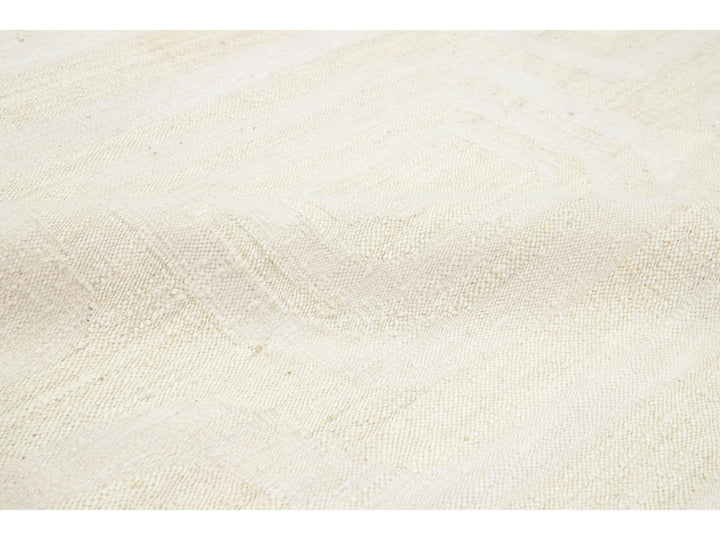 Modern Dhurrie Natural Jute Rug 5 X 8