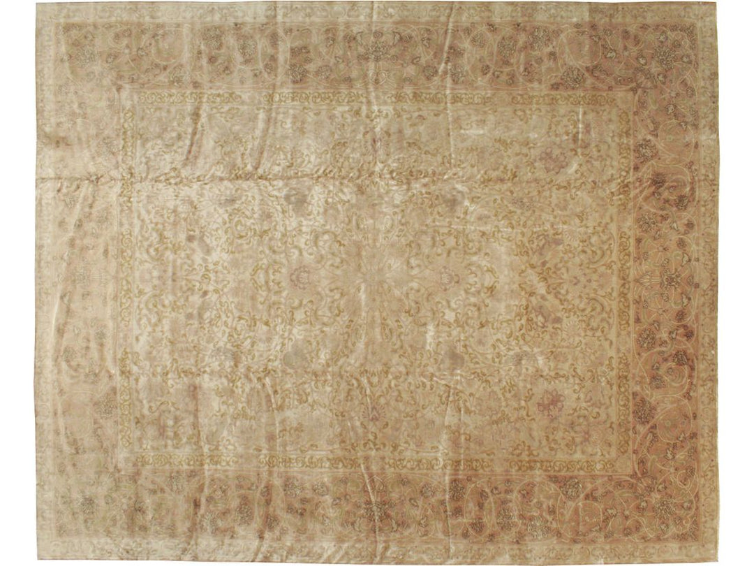 Antique Lahore Wool Rug 13 X 16