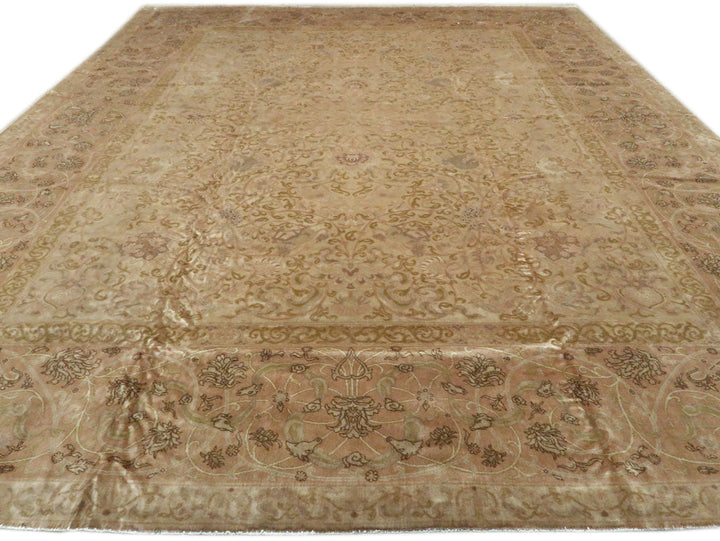 Antique Lahore Wool Rug 13 X 16