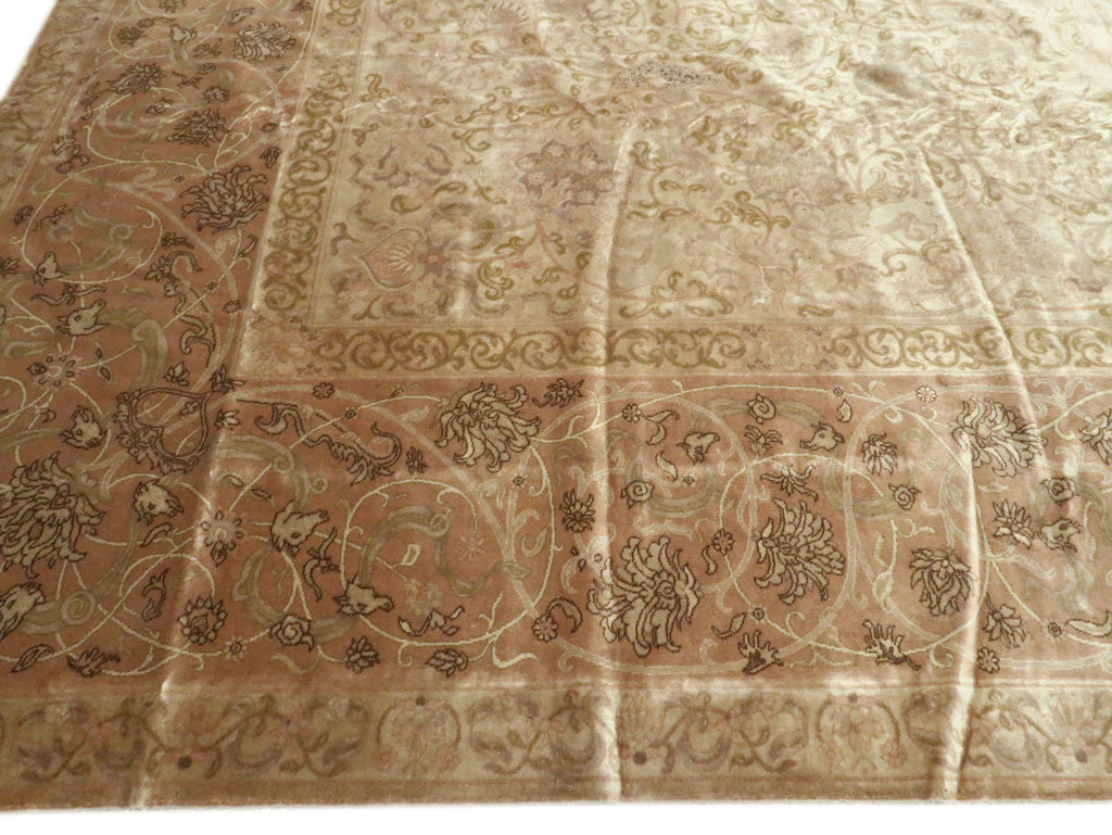 Antique Lahore Wool Rug 13 X 16