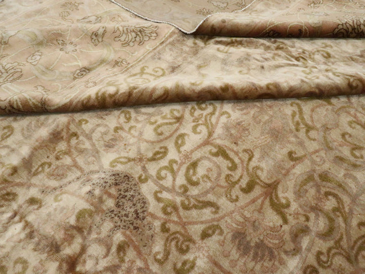 Antique Lahore Wool Rug 13 X 16