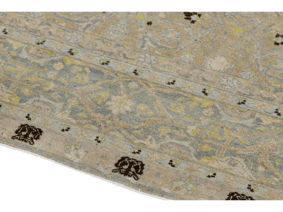 Antique Tabriz Wool Rug 9 X 13