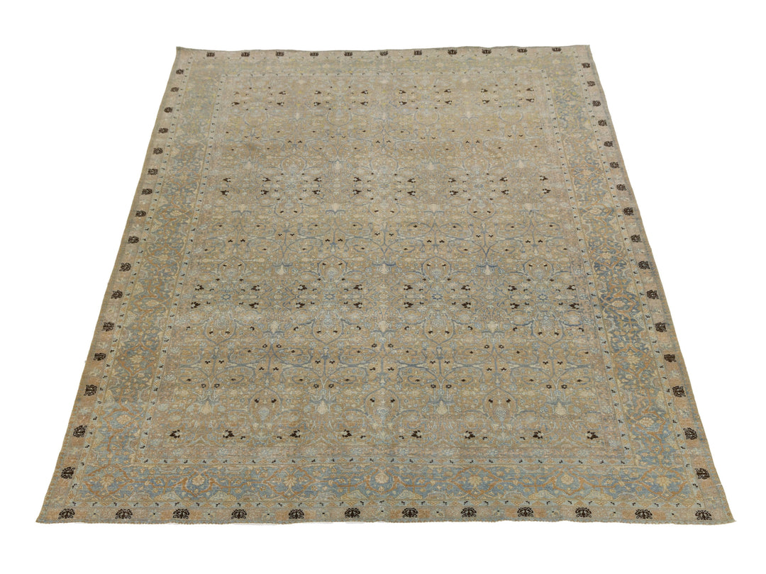 Antique Tabriz Wool Rug 9 X 13