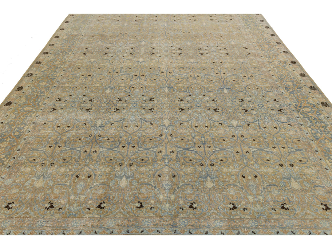Antique Tabriz Wool Rug 9 X 13