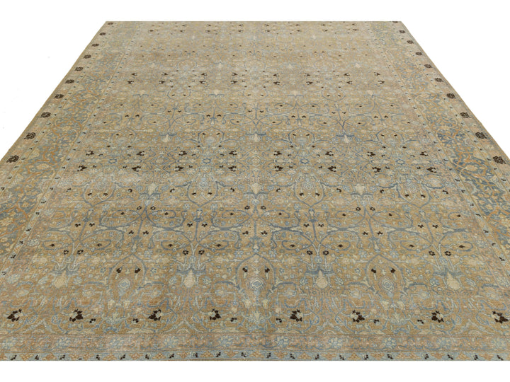Antique Tabriz Wool Rug 9 X 13