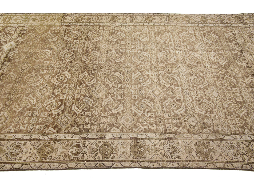 Antique Malayer Wool Wide Runner 5 X 10