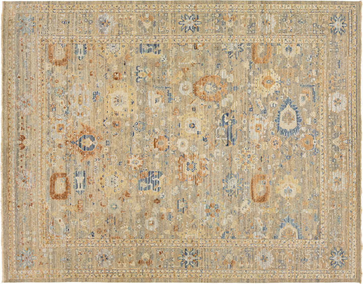Modern Artisan Indian Wool and Silk Rug 12 X 15