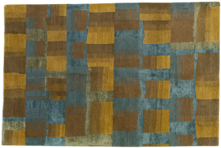 Modern Tibetan Wool & Silk Rug 6 X 9