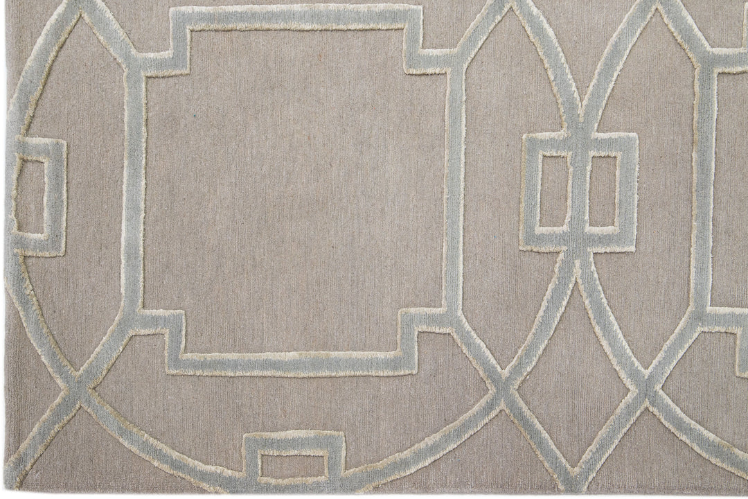 Modern Tibetan Wool & Silk Rug 6 X 9
