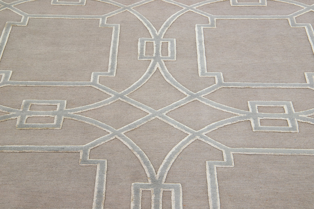 Modern Tibetan Wool & Silk Rug 6 X 9