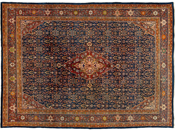 Antique Farahan Wool Rug 9 x 12
