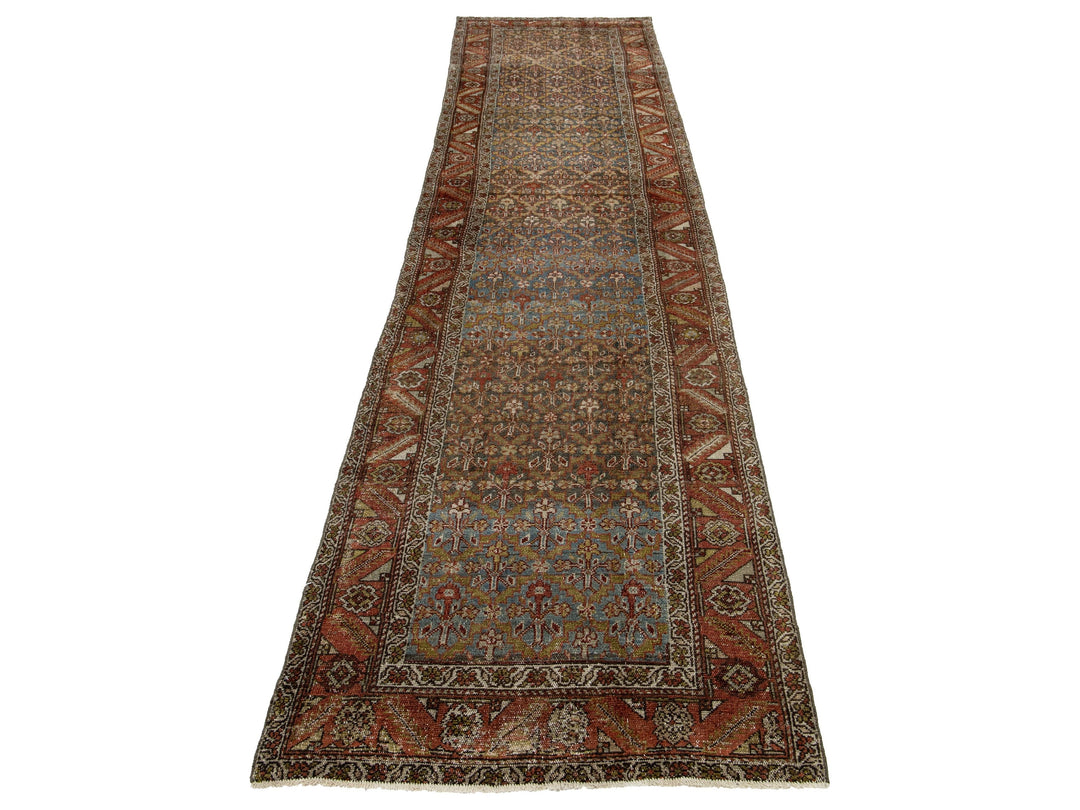Antique Malayer Wool Runner 3 X 14