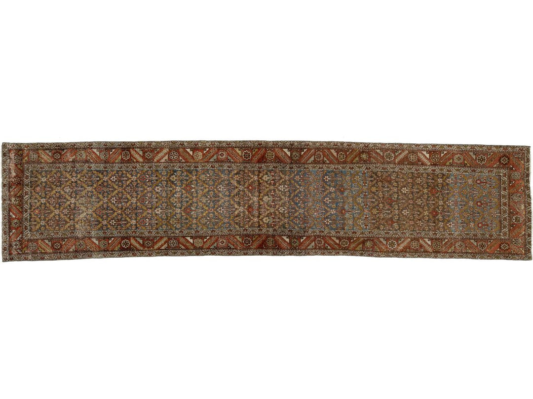 Antique Malayer Wool Runner 3 X 14