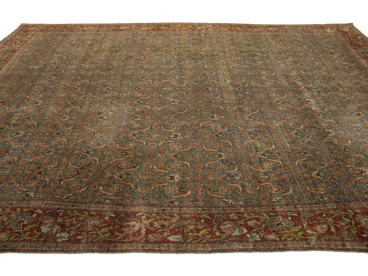 Antique Bidjar Wool Rug 9 X 13