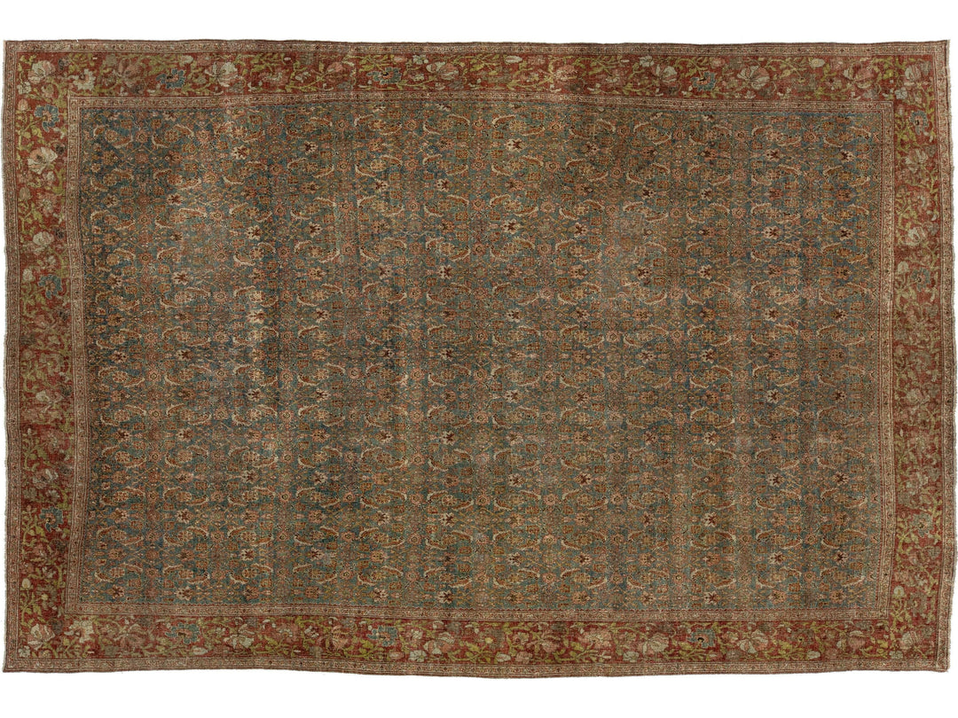 Antique Bidjar Wool Rug 9 X 13