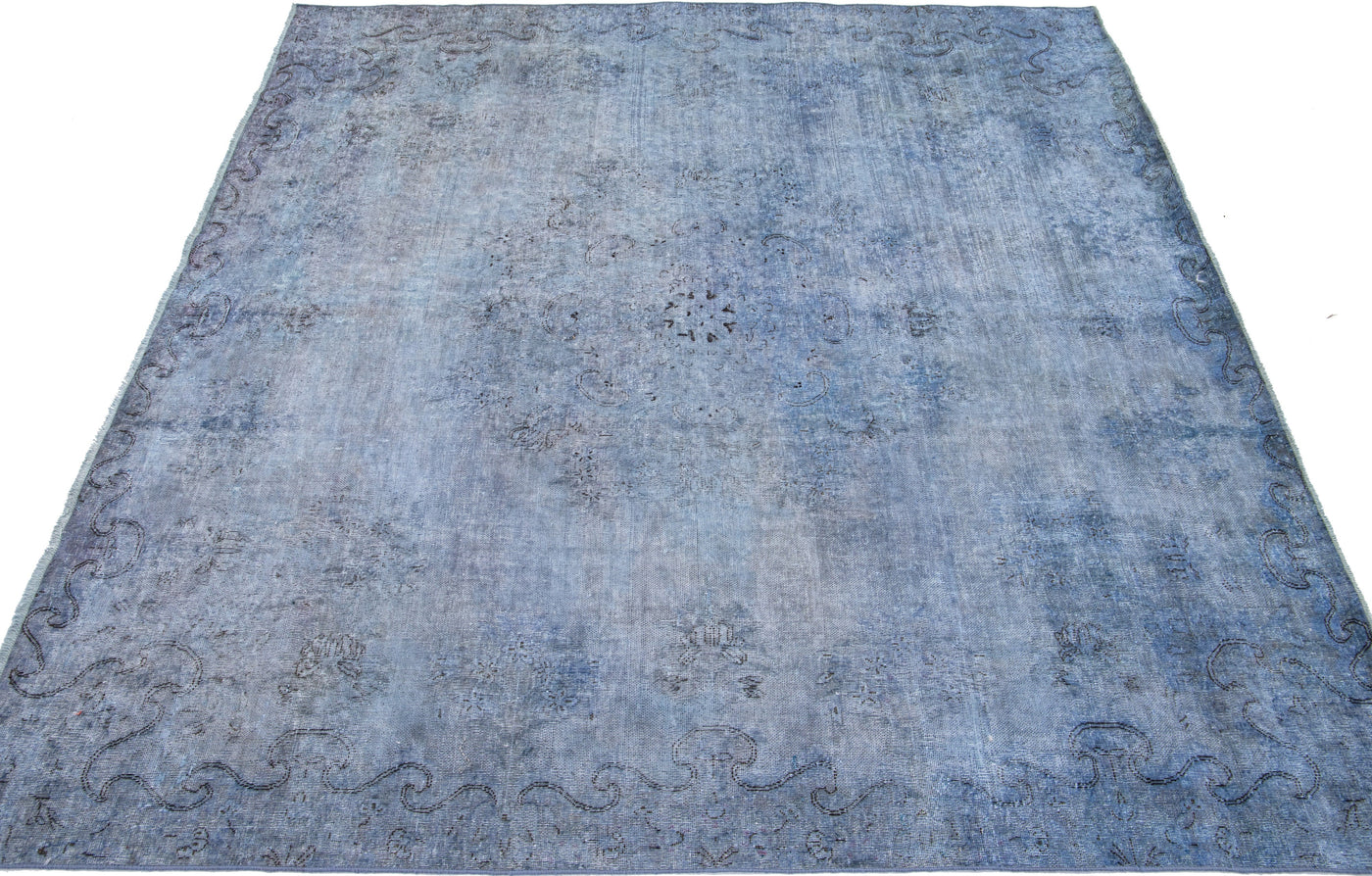 Vintage Overdyed Square Wool Rug 6 X 6