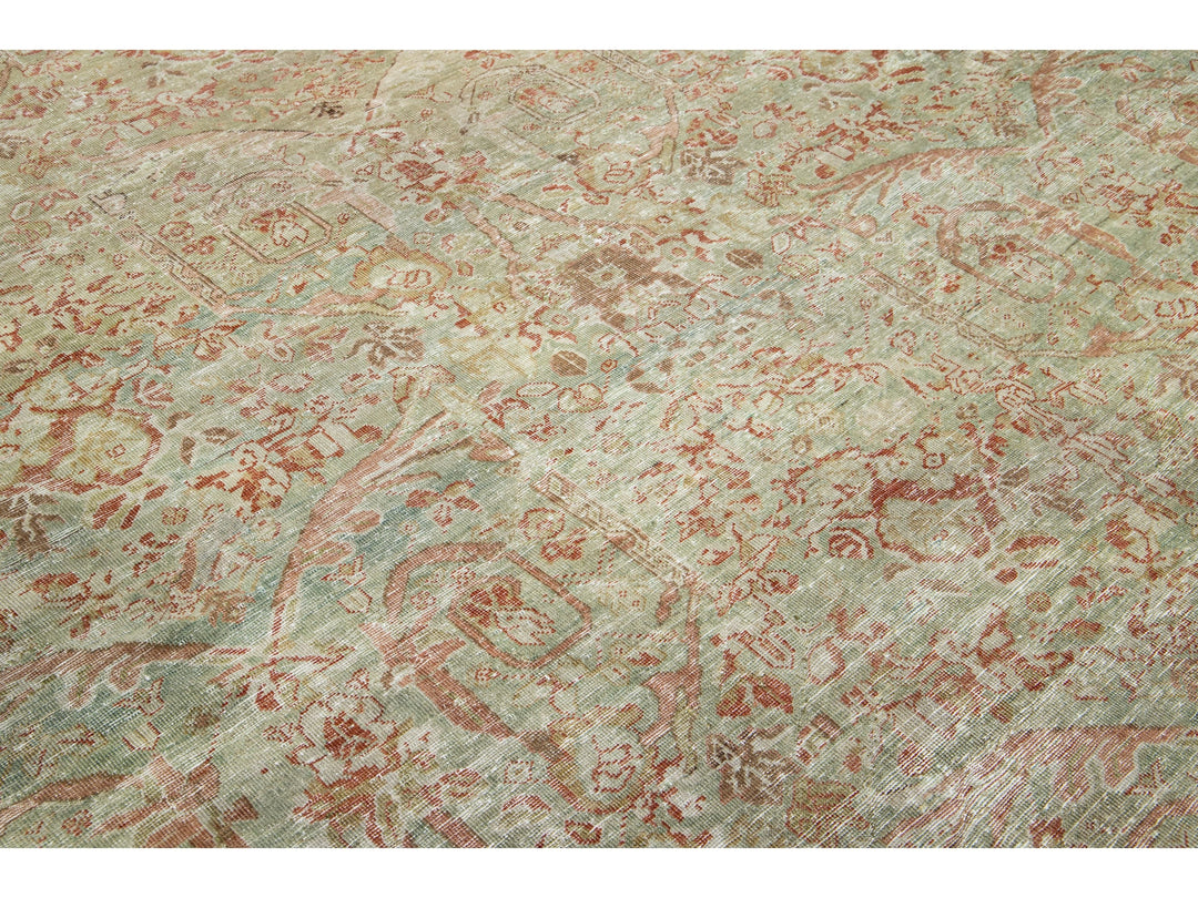 Antique Mahal Wool Rug 10 X 16