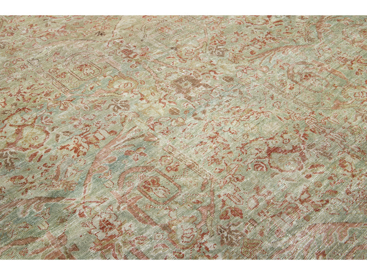 Antique Mahal Wool Rug 10 X 16