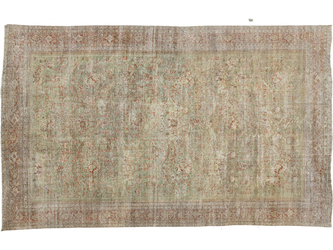 Antique Mahal Wool Rug 10 X 16
