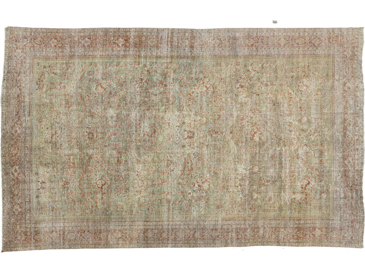 Antique Mahal Wool Rug 10 X 16