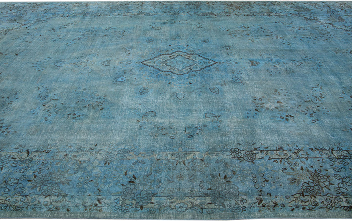 Vintage Overdyed Wool Rug 10 X 16