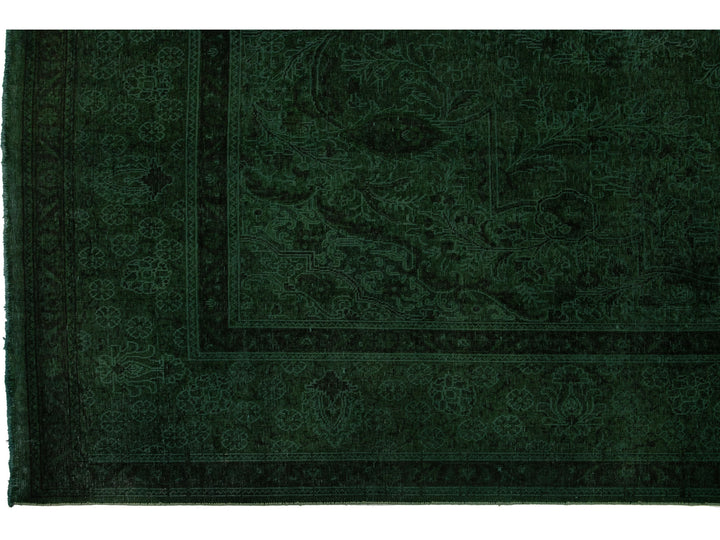 Vintage Overdyed Wool Rug 10 X 16