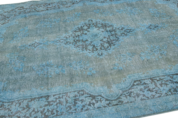 Vintage Overdyed Wool Rug 6 X 10