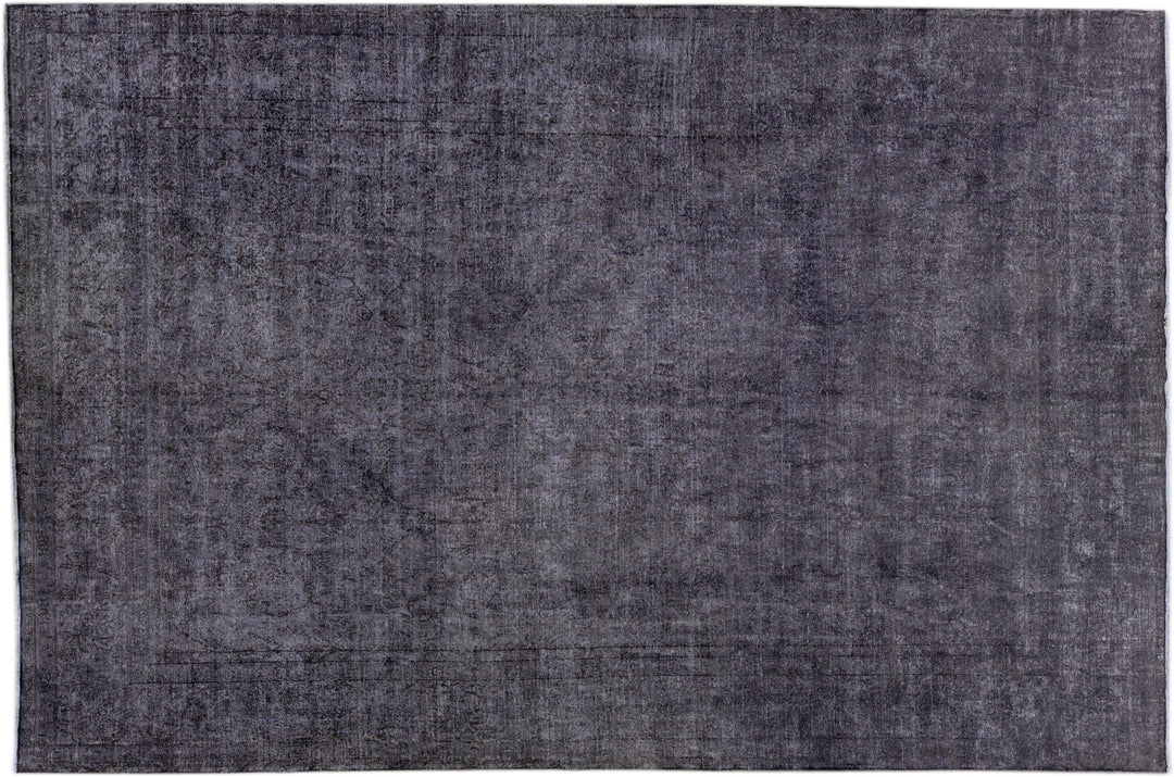 Vintage Overdyed Wool Rug 10 X 14