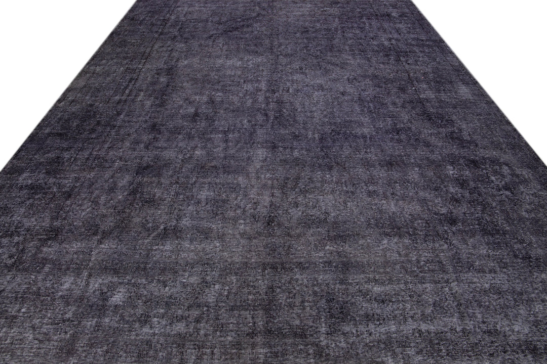 Vintage Overdyed Wool Rug 10 X 14