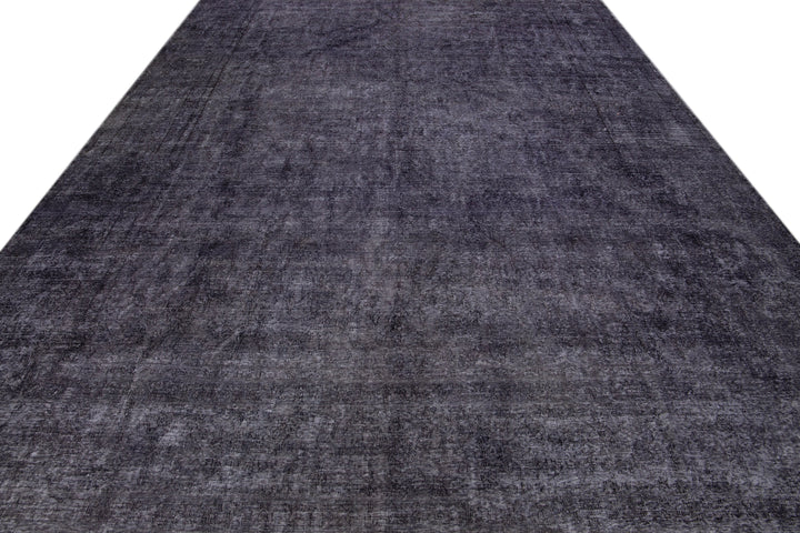 Vintage Overdyed Wool Rug 10 X 14