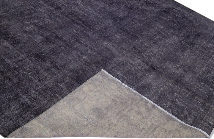 Vintage Overdyed Wool Rug 10 X 14