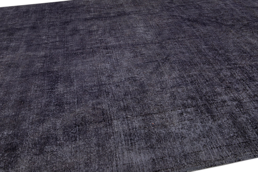 Vintage Overdyed Wool Rug 10 X 14