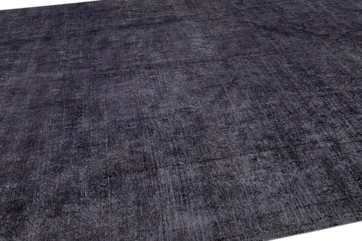 Vintage Overdyed Wool Rug 10 X 14