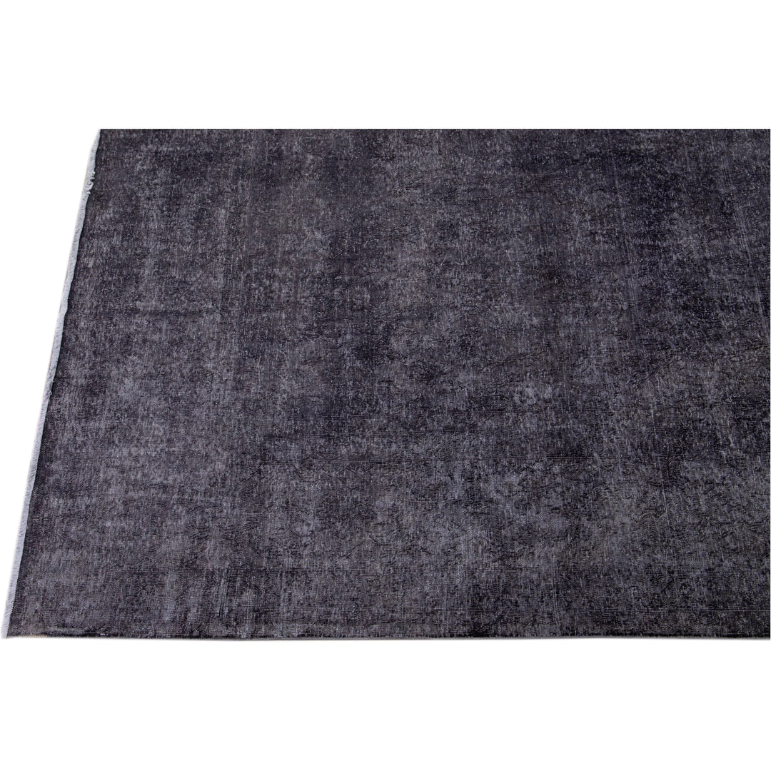 Vintage Overdyed Wool Rug 10 X 14