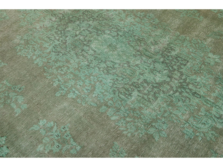 Antique Overdyed Wool Rug 10 X 13