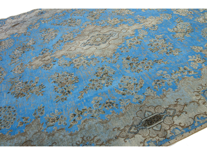 Antique Overdyed Wool Rug 9 X 12