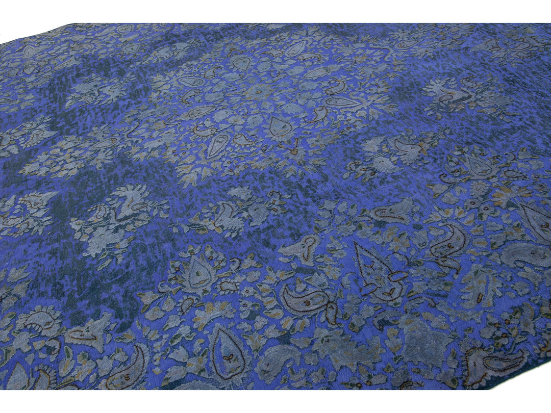 Antique Overdyed Wool Rug 10 X 14