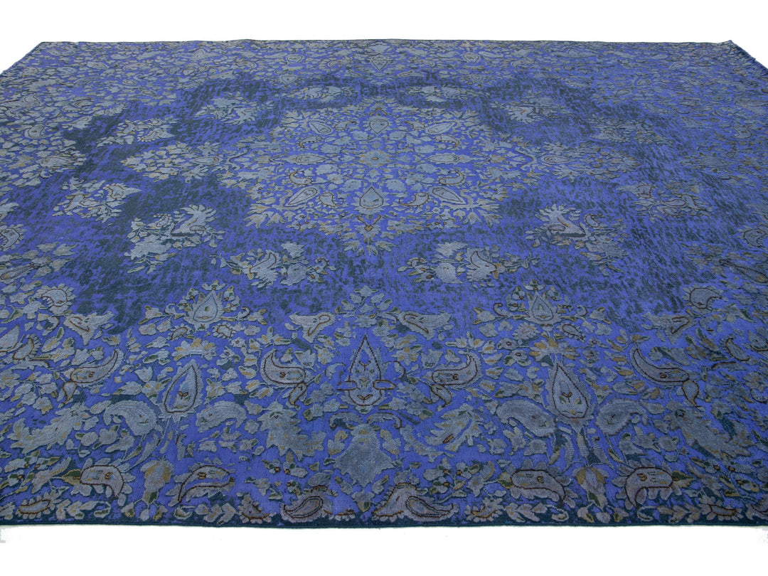 Antique Overdyed Wool Rug 10 X 14