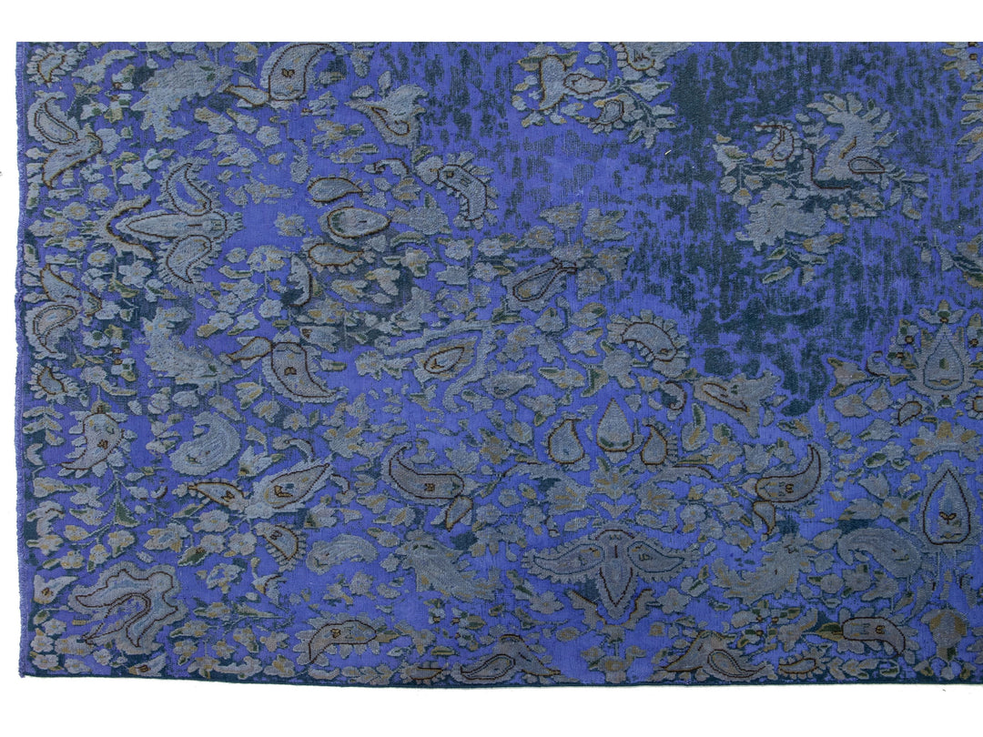 Antique Overdyed Wool Rug 10 X 14