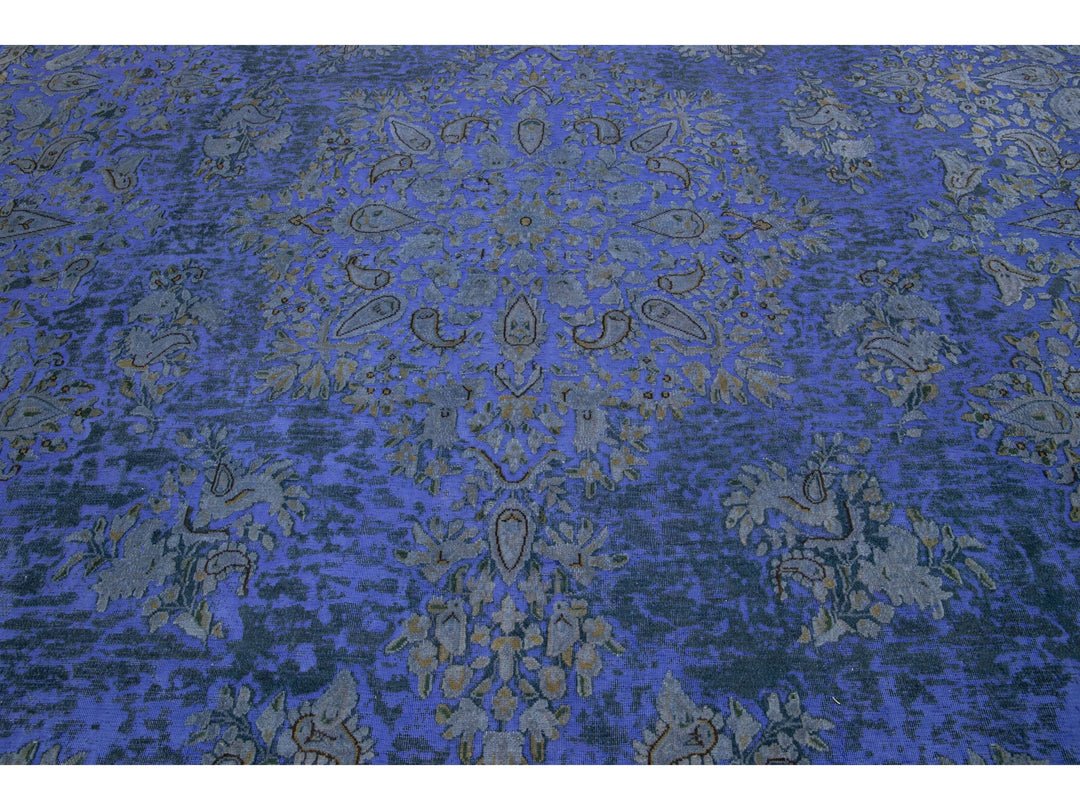 Antique Overdyed Wool Rug 10 X 14