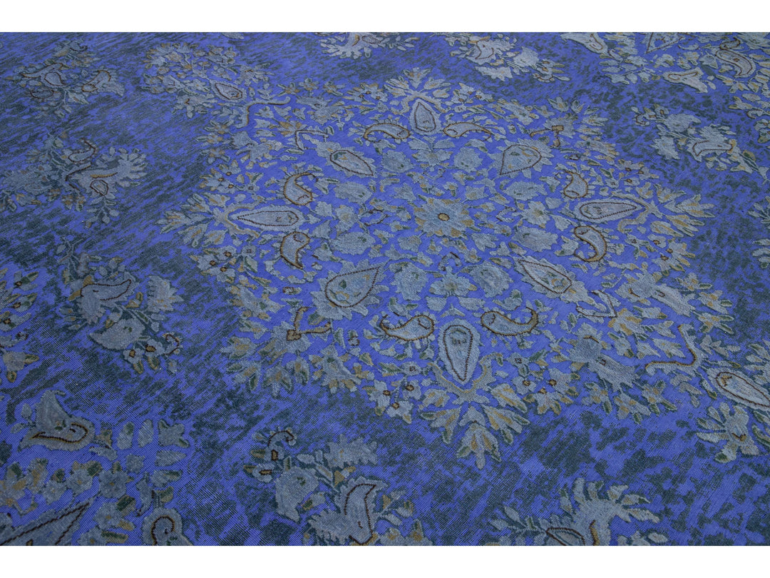 Antique Overdyed Wool Rug 10 X 14