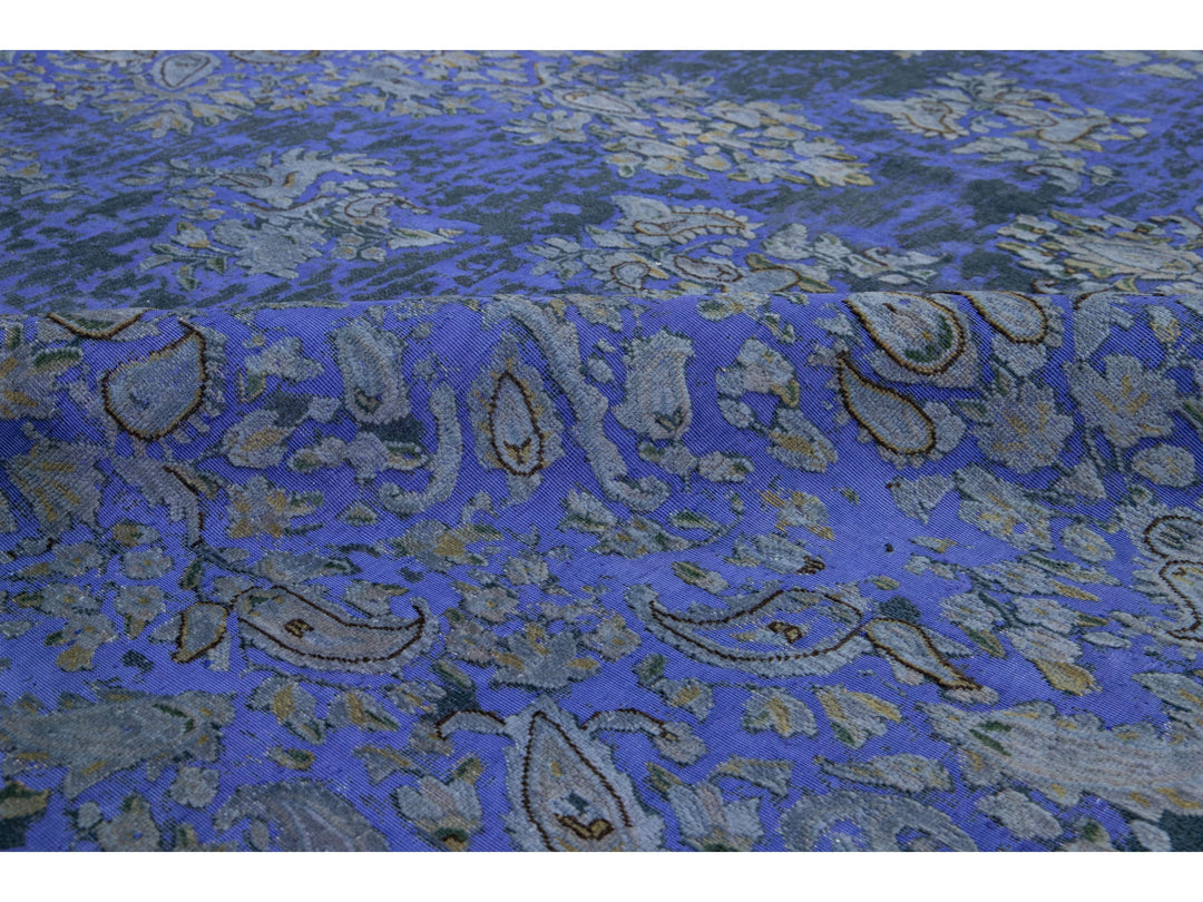 Antique Overdyed Wool Rug 10 X 14