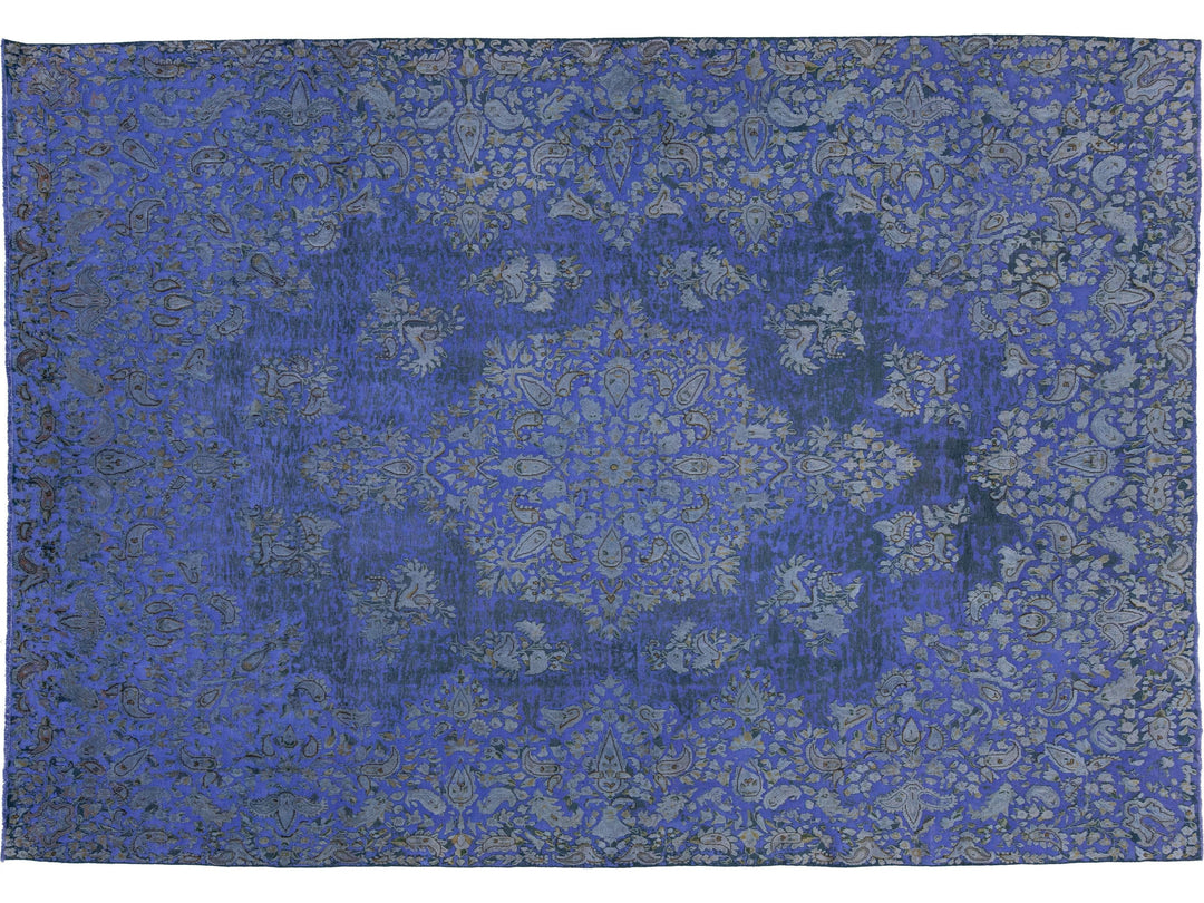 Antique Overdyed Wool Rug 10 X 14