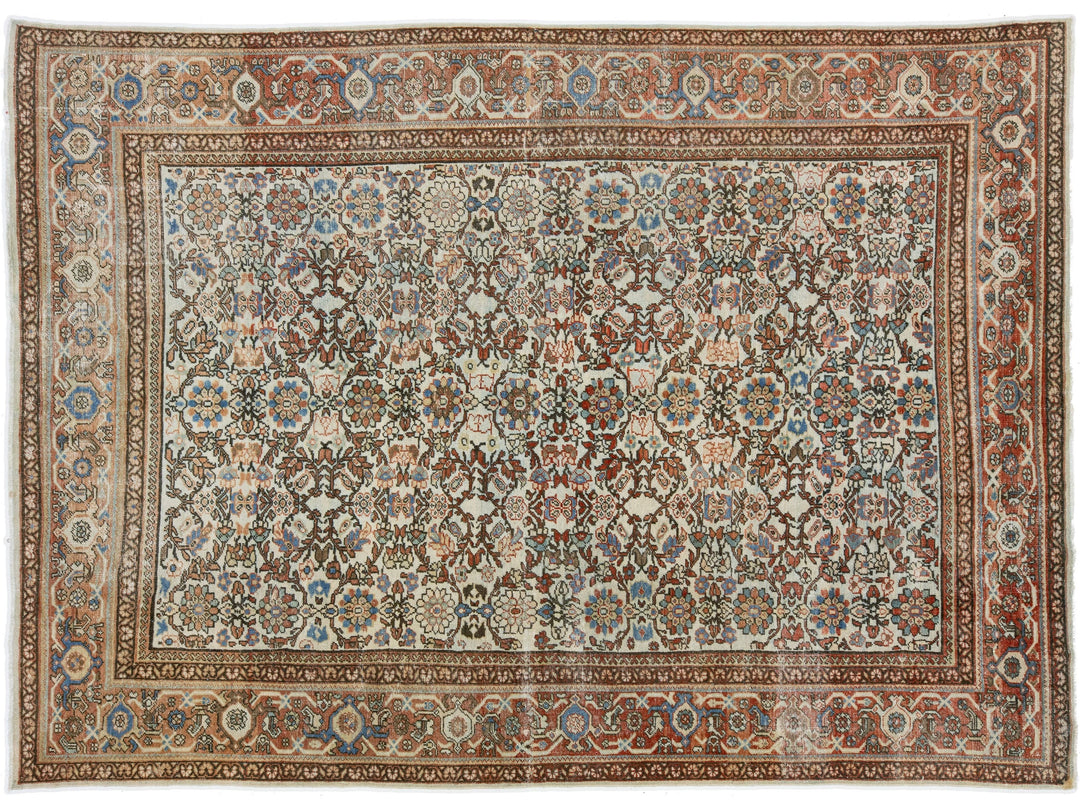 Vintage Mahal Wool Rug 9 X 12