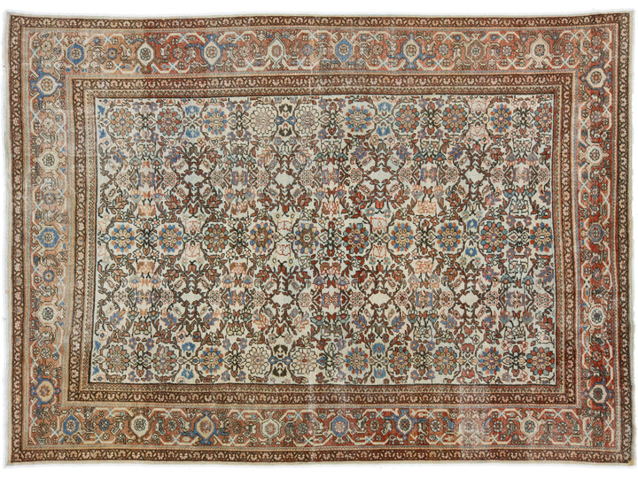 Vintage Mahal Wool Rug 9 X 12