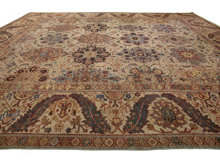 Antique Persian Sultanabad Wool Rug 16 X 19