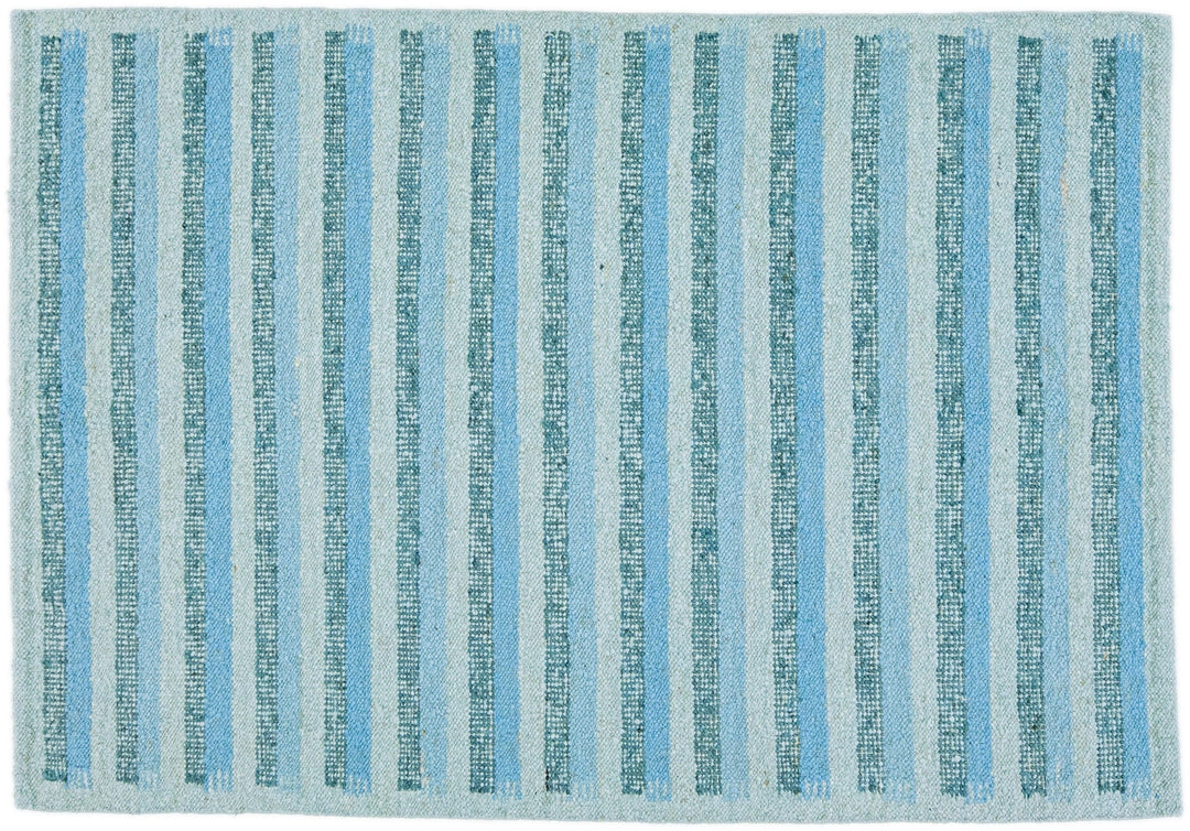 Modern Swedish Wool Rug 6 X 9