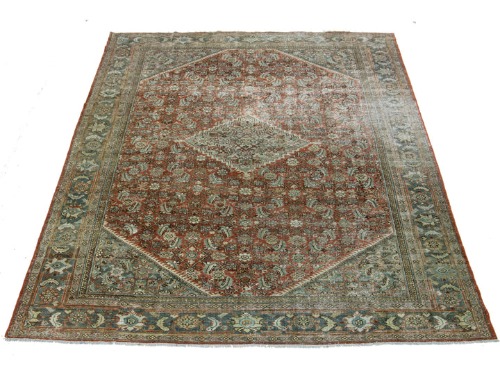 Antique Mahal Wool Rug 9 X 12